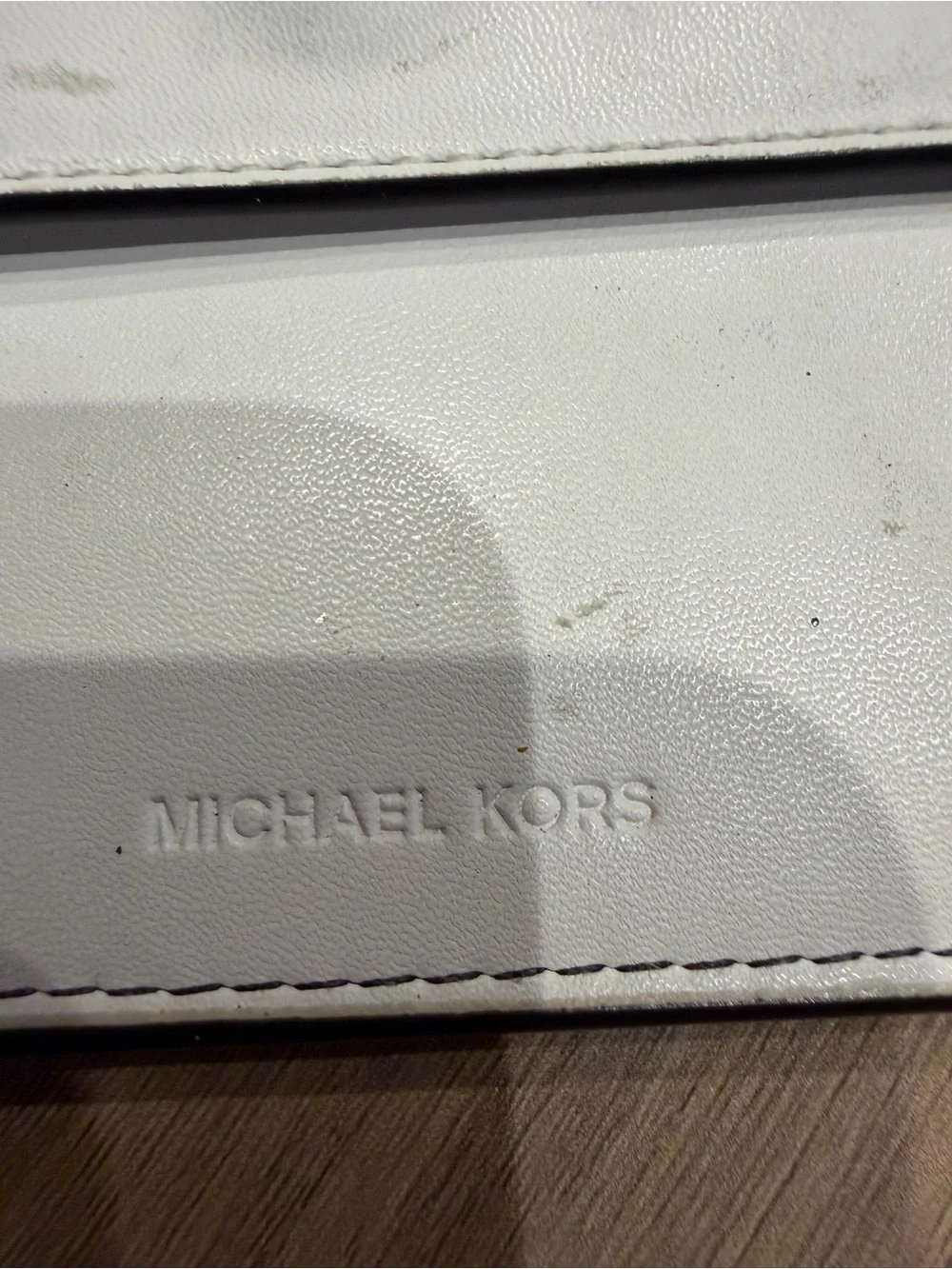 Michael Kors Black and White Pebbled Leather Men's Wallet